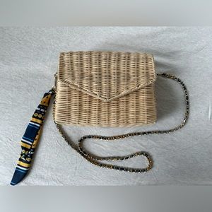 Cute Zara Bag with removable shoulder strap and colourful scarf detail